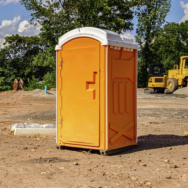 how often are the porta potties cleaned and serviced during a rental period in Stacyville